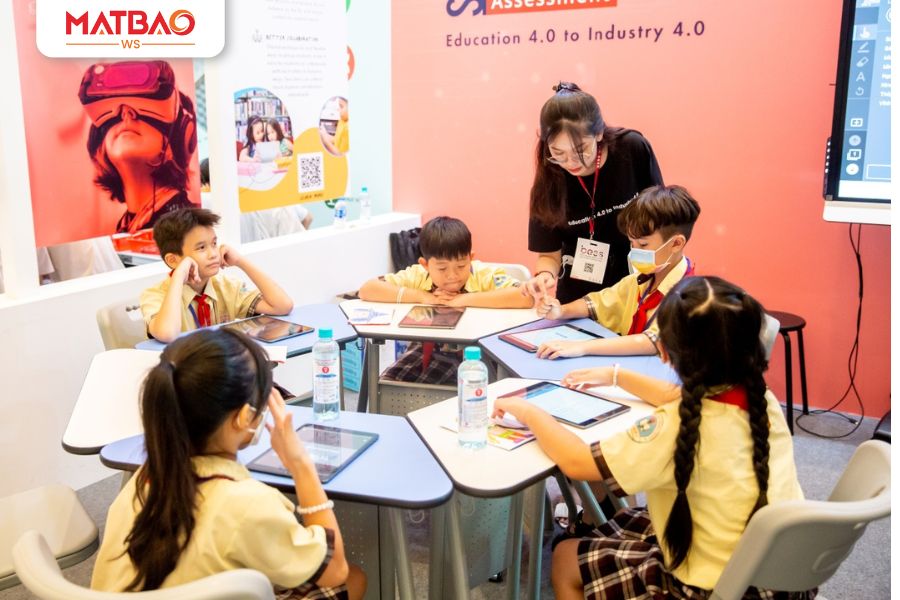 Các em học sinh được tham gia bài kiểm tra hướng nghiệp của Edumap